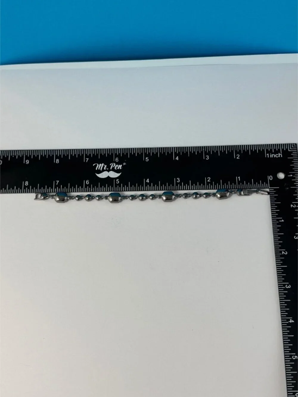 Givenchy Gunmetal Tone Black & Clear Crystal Link Bracelet 7